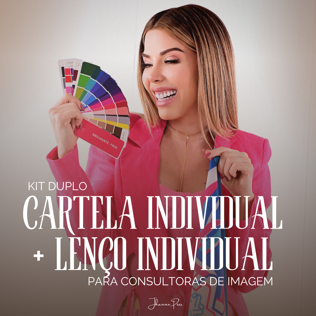 KIT DUPLO Cartela Individual + Lenço Individual para Consultora de Imagem